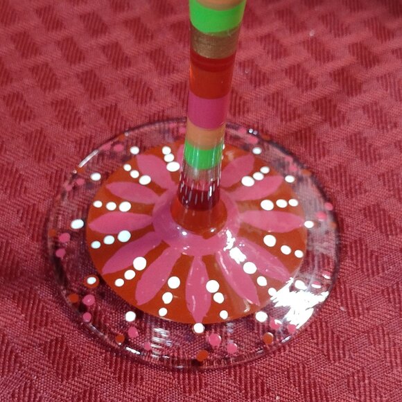 Hand Painted Glass Snowmen Wine Glass - Picture 4 of 9